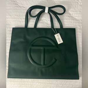 BRAND NEW - TELFAR large Dark Olive Shopping Bag